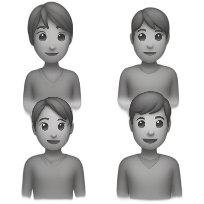 group friends males females icon colorless emoji
