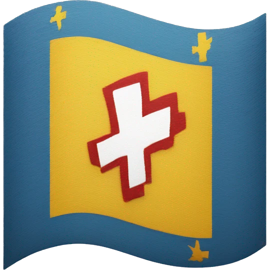 bandera con fondo blanco y en medio la cruz de san andres martil emoji