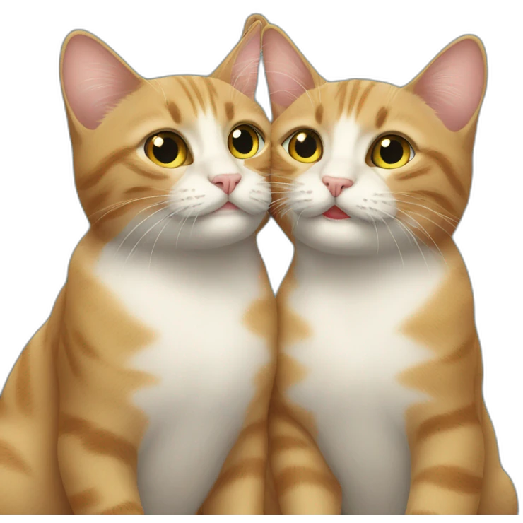 Two cats kissing emoji