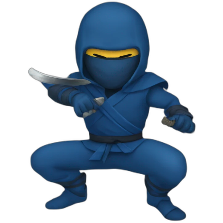 dead blue ninja emoji