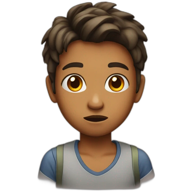 Girl troubling boy emoji
