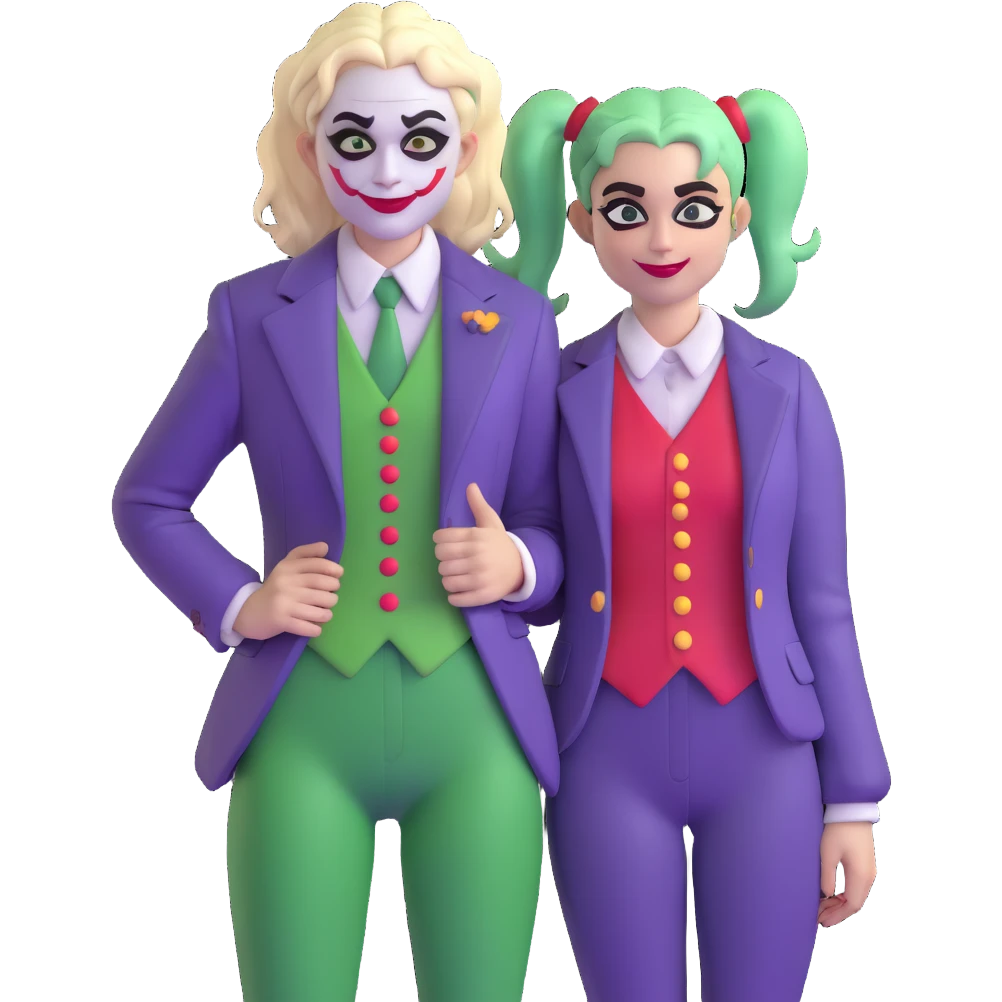 the Joker and Harley Quinn together emoji