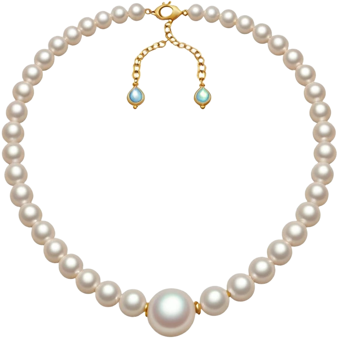 fancy pearl necklace emoji