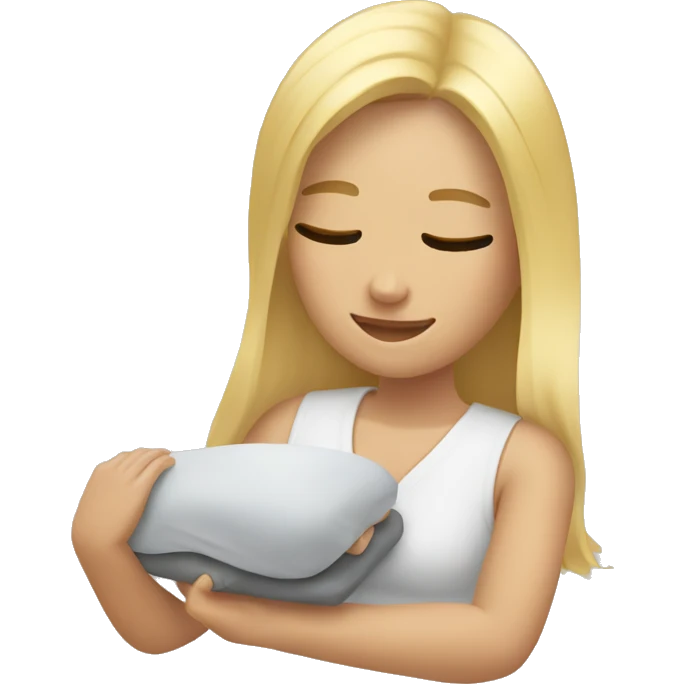 Blonde girl getting a massage emoji