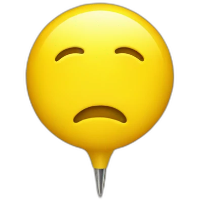 Yellow pin emoji