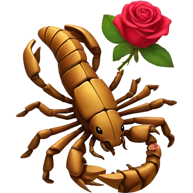 scorpion with rose  emoji