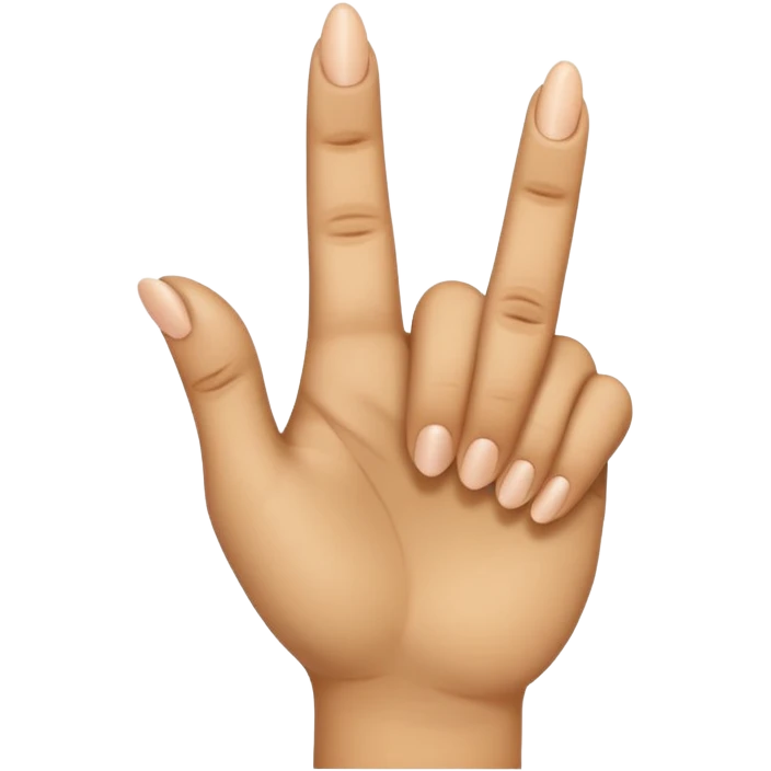 A hand with only the third finger, the thumb, and the pinky pointed up. The ring and index fingers are down emoji