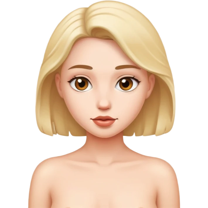 Голая девушка  emoji