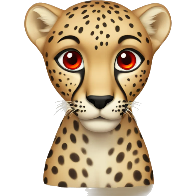 cheetah with red eyes emoji
