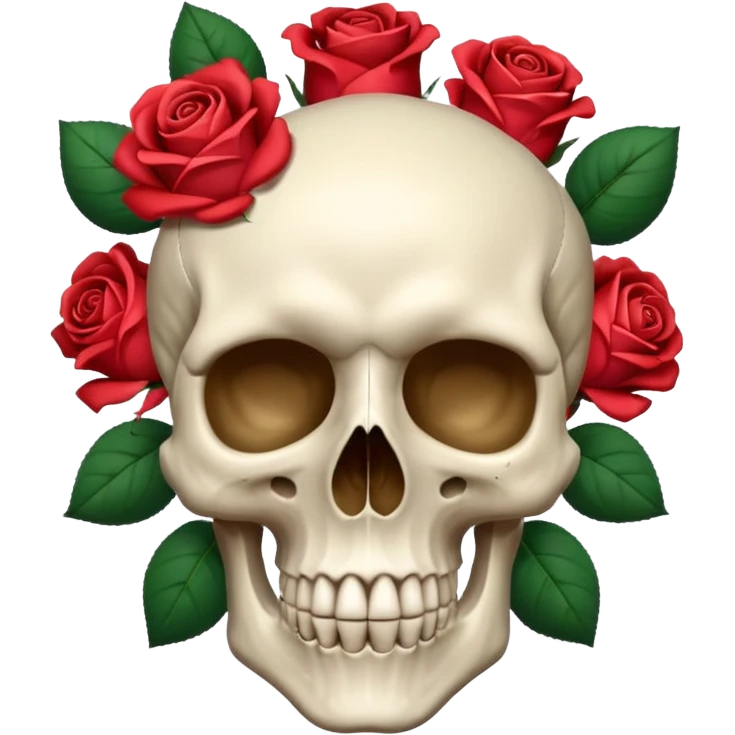 Skull with roses emoji