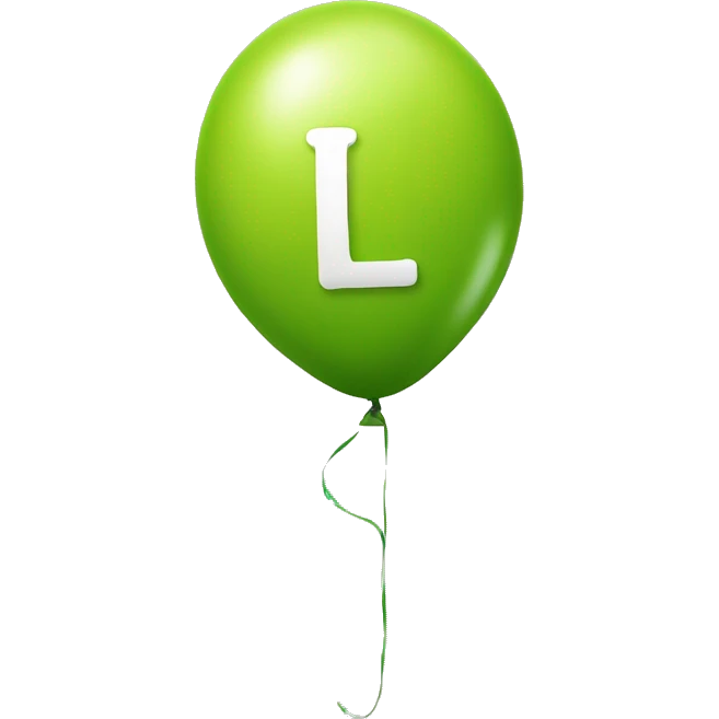 The letter "L" in the form of a balloon emoji