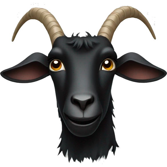 sideways black goat emoji