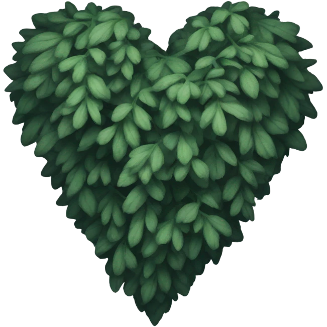 Dark evergreen heart emoji