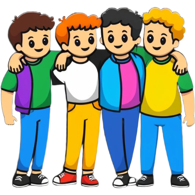 LGBTQ group of friends emoji