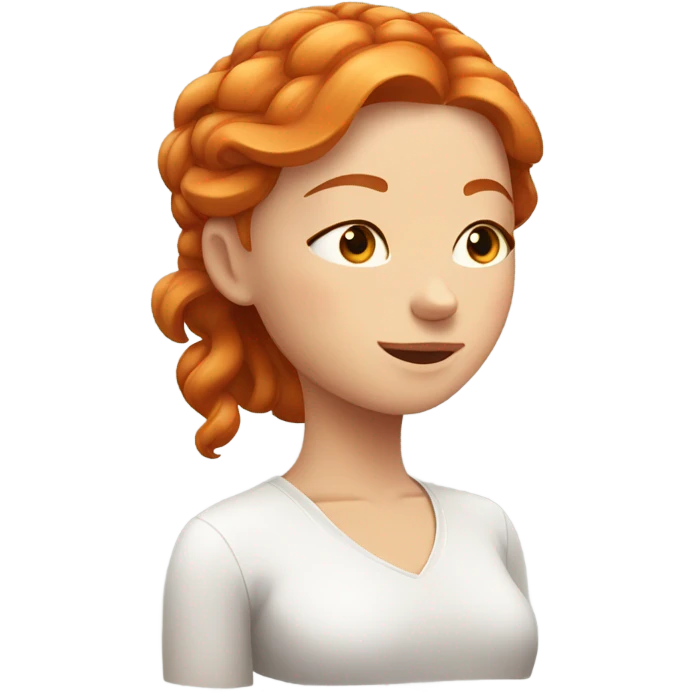 Ginger girl head massage emoji