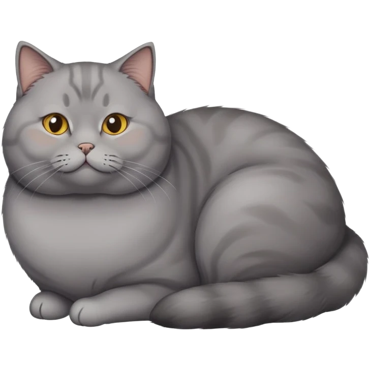 Fat gray cat emoji