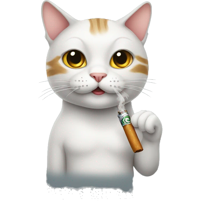 Cat smoking emoji