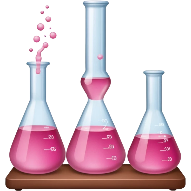 pink and brown chemistry lab equipment emoji