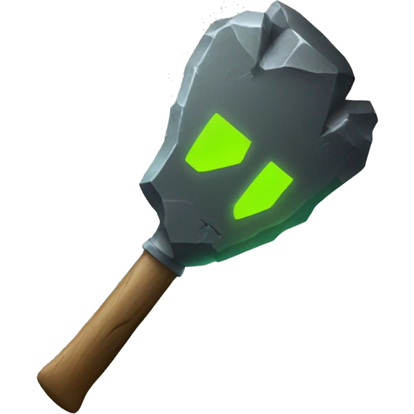 mining pick with glowing neon elements emoji