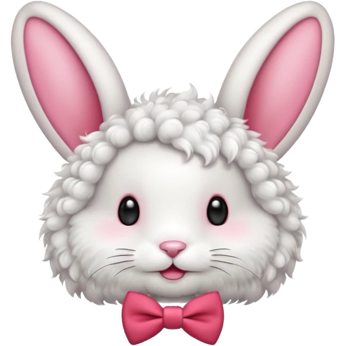 curly bunny with red bowtie emoji