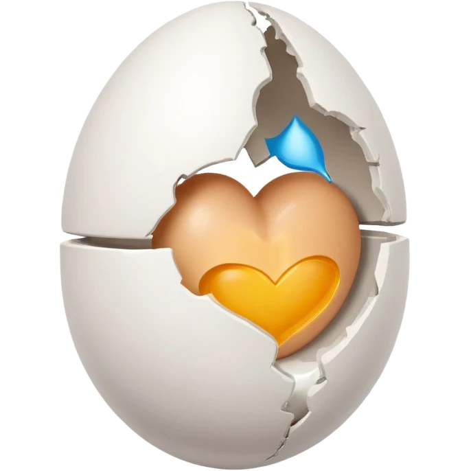 heart made out of an egg emoji