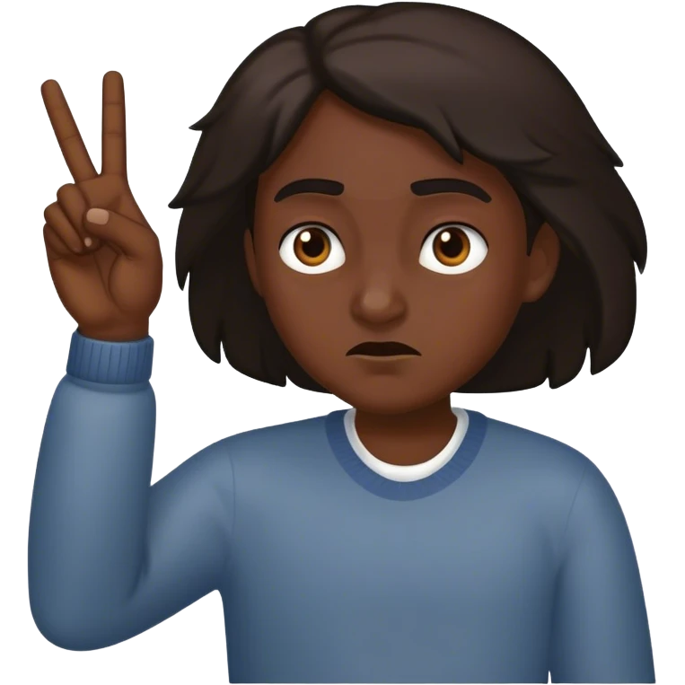 темный человек показывает фиг emoji