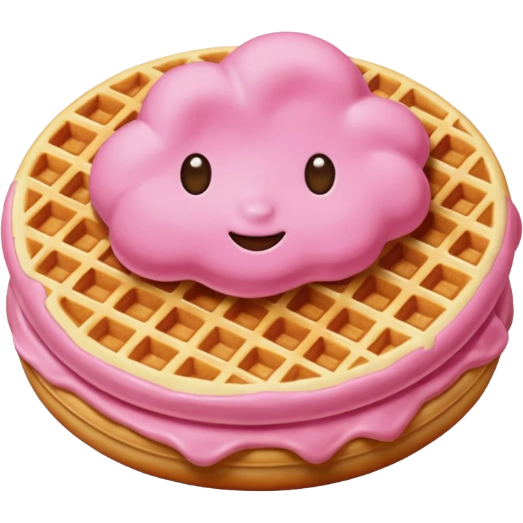 pink dough waffle emoji