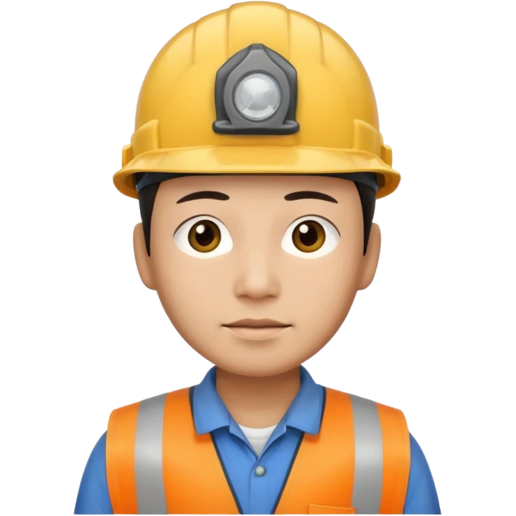 The narrow-eyed Chinese construction worker emoji