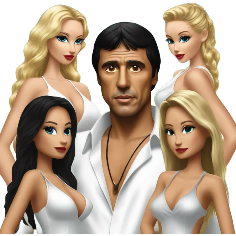 Tony Montana with 4 beautiful models emoji