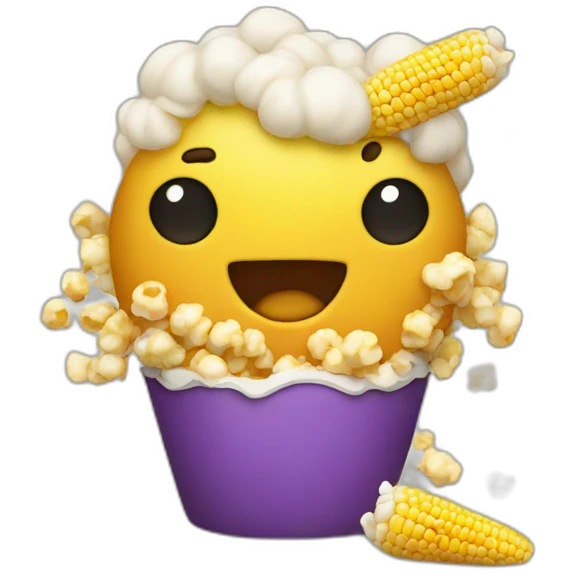 pop with corn emoji