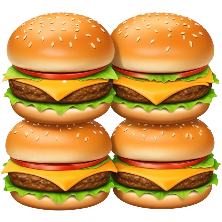 Millions of burger, cats emoji
