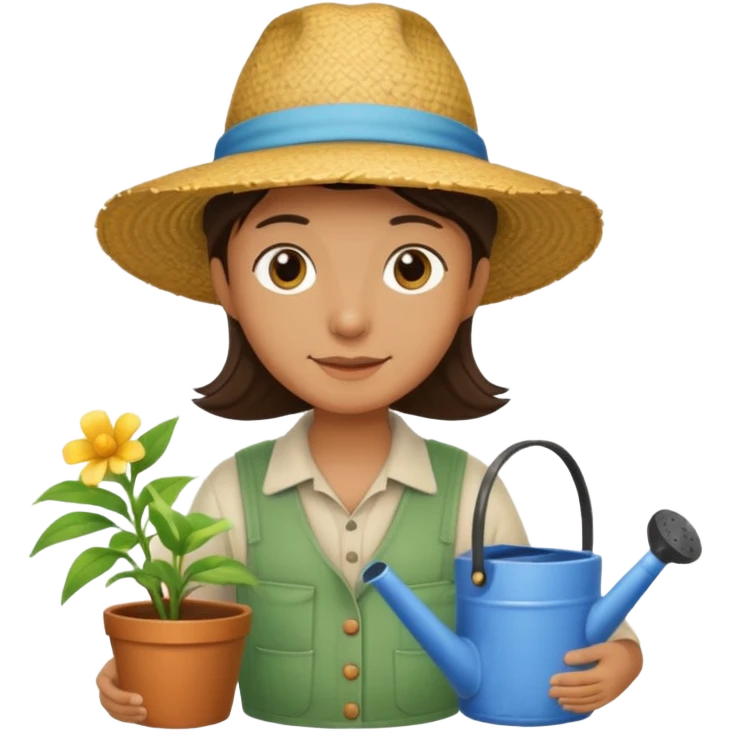 gardener holding watering pot emoji