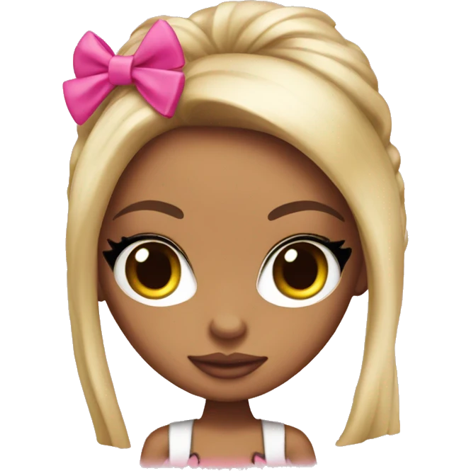 bratz doll with pink bows emoji