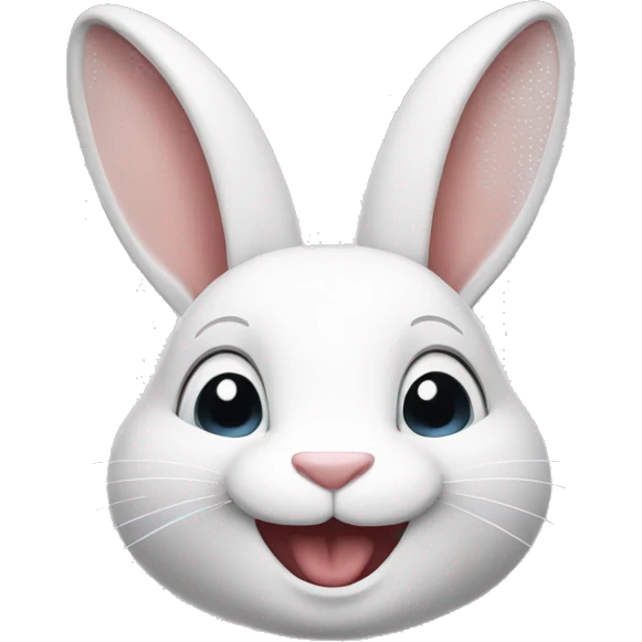 white rabbit smiling emoji