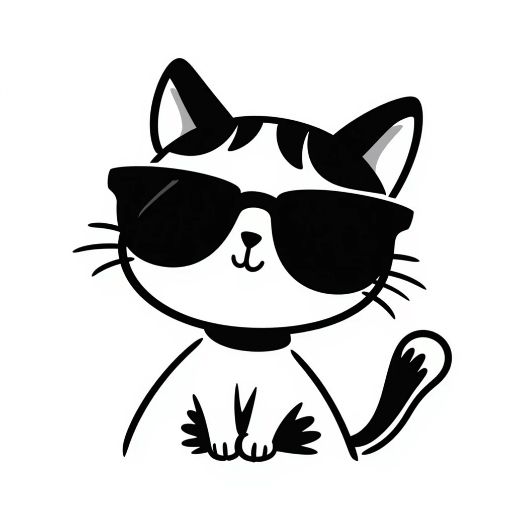 cat wearing sunglasses emoji