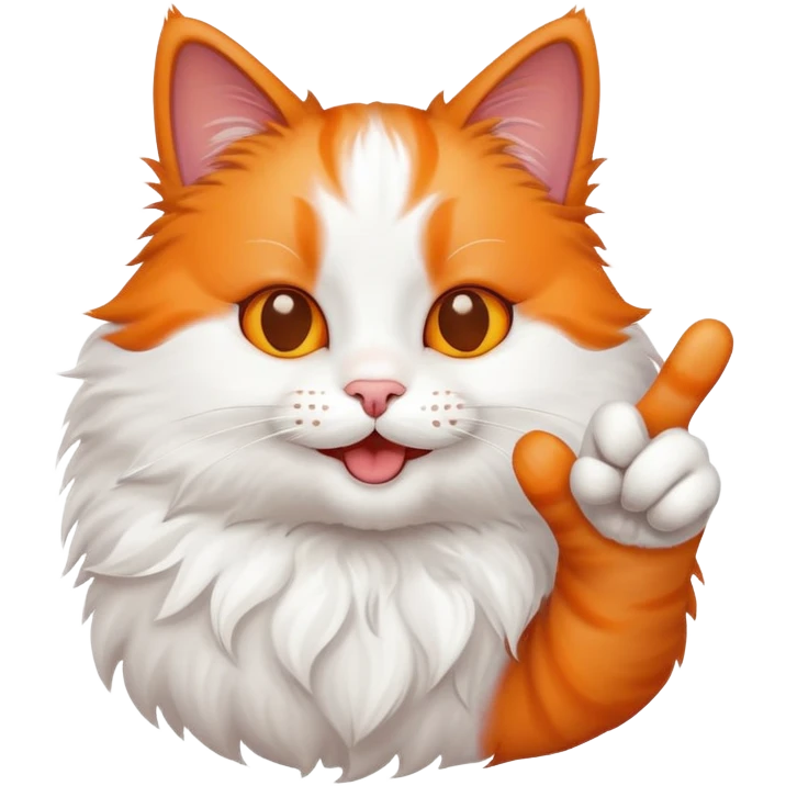 cat throwing peace sign emoji