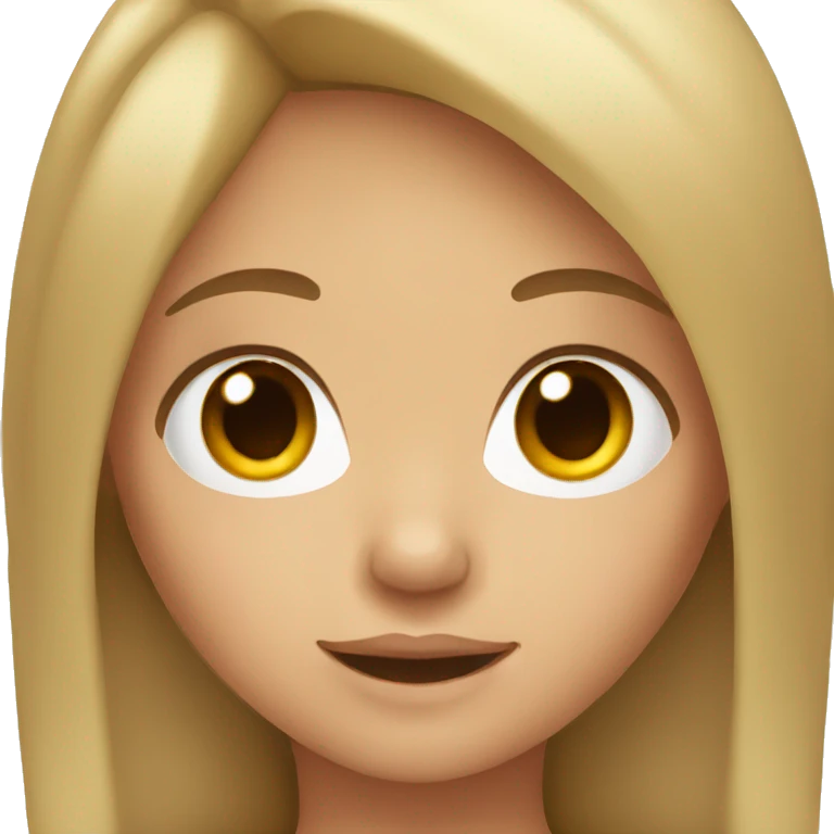 girl with brown and blonde hair  emoji