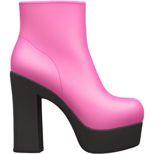Pink platform heeled boots emoji
