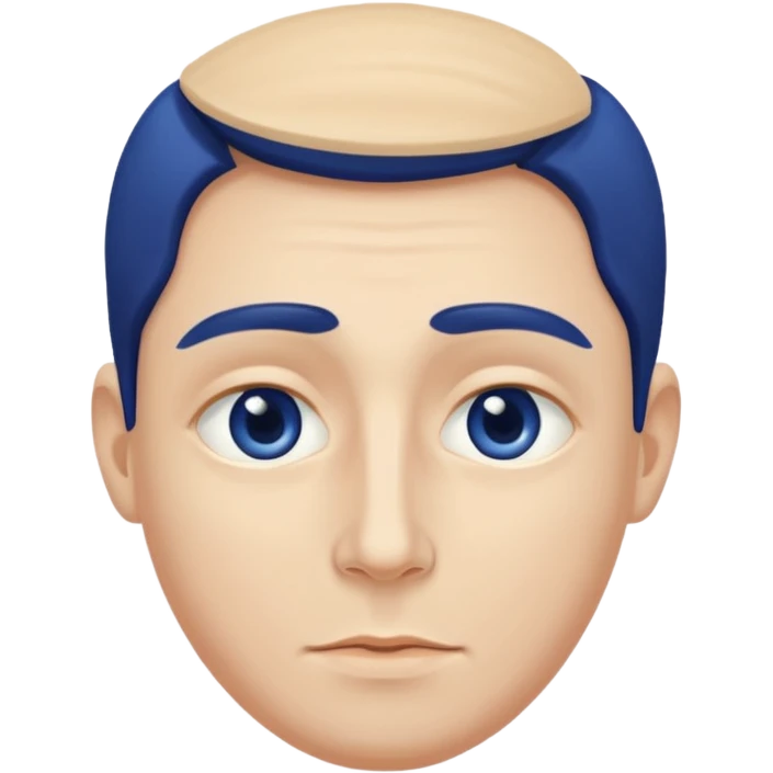 a man with deep blue almond eyes and hollow cheeks emoji
