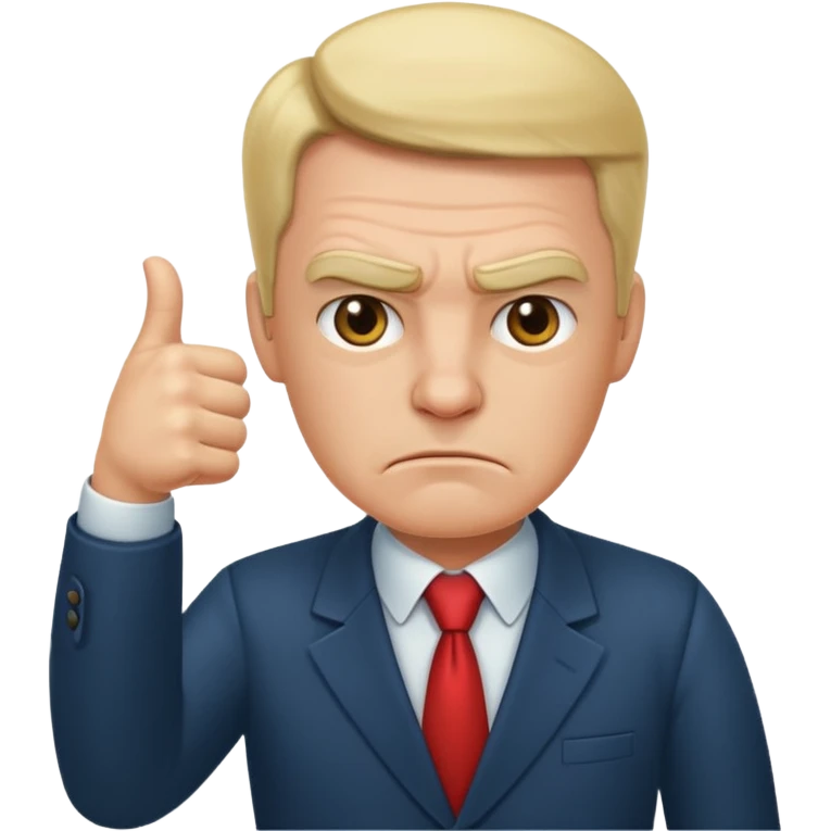 boss giving a thumbs down emoji