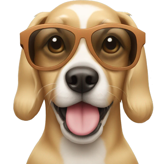 doggie with sunglasses emoji