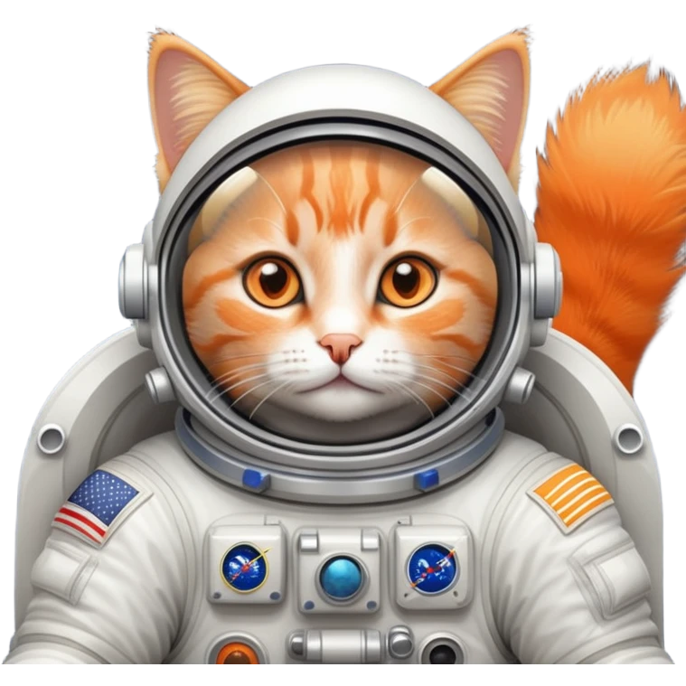 Russian Cat astronaut in space emoji