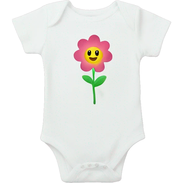 Baby onesie with flower on the front  emoji