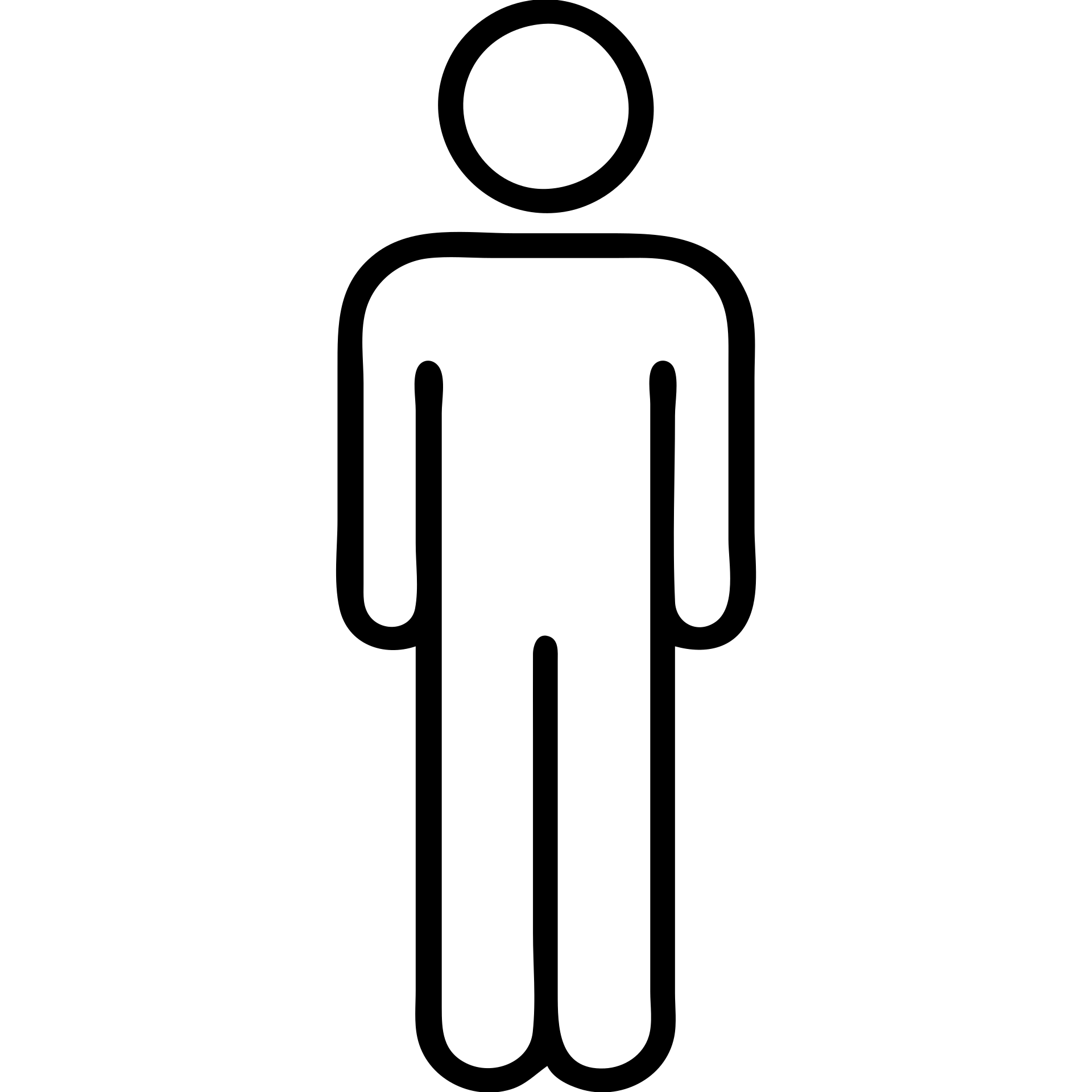 Simple human body silhouette, standing position emoji