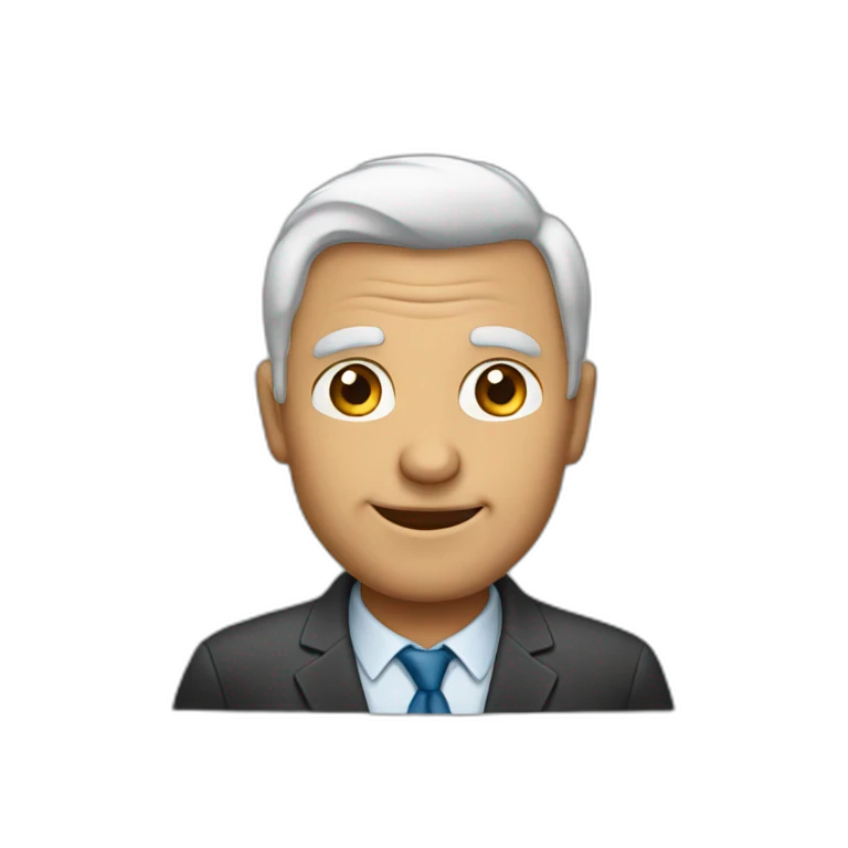 hombre 55 años negocios emoji