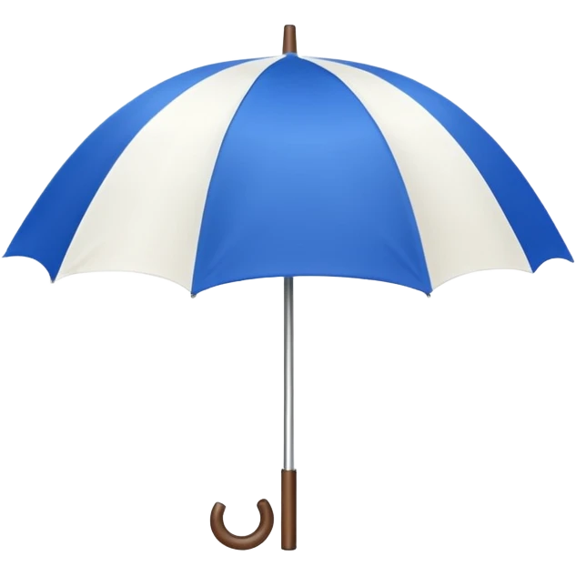 umbrella summer blue and withe emoji