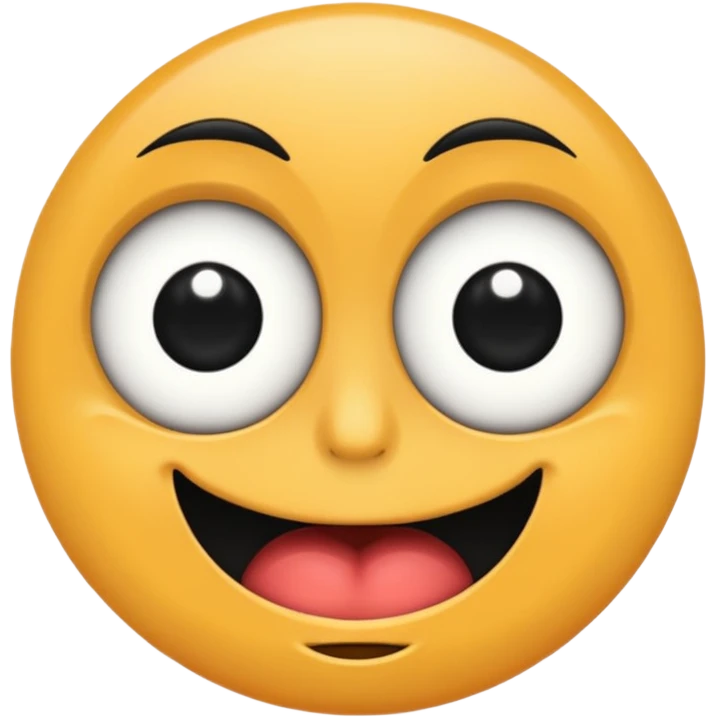 cartoon eyes and mouth emoji