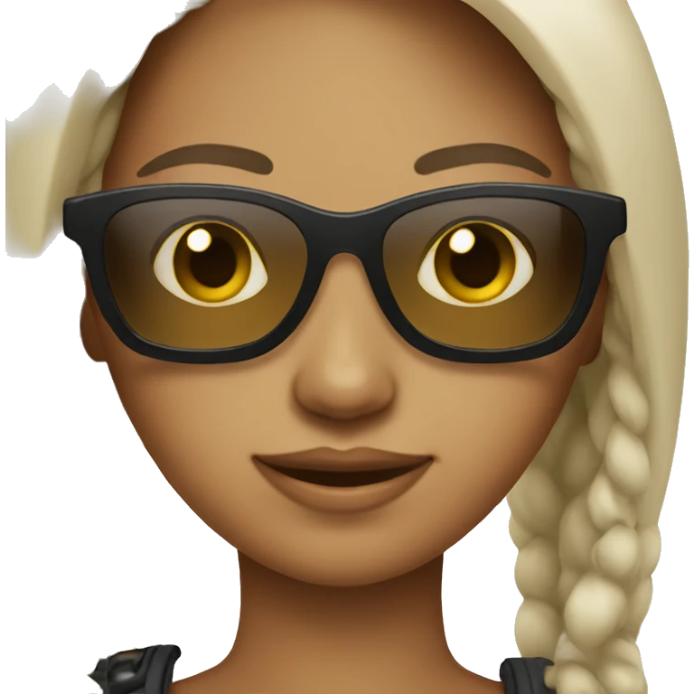 A girl with sunglasses  emoji