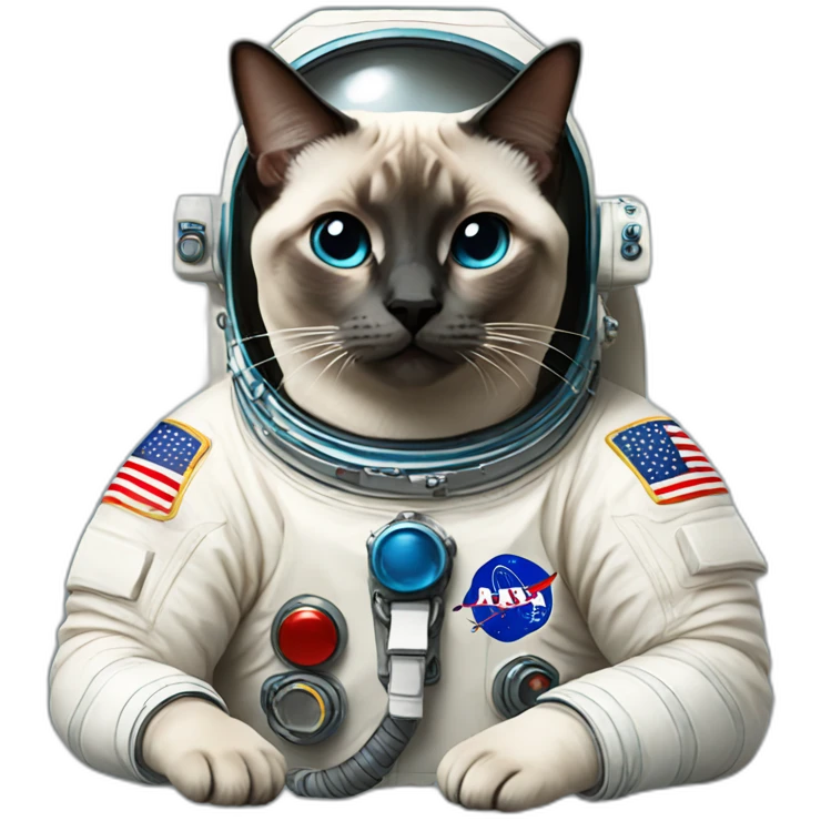 astronaut seal point siamese cat emoji