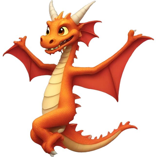 Dragon tap dancing emoji